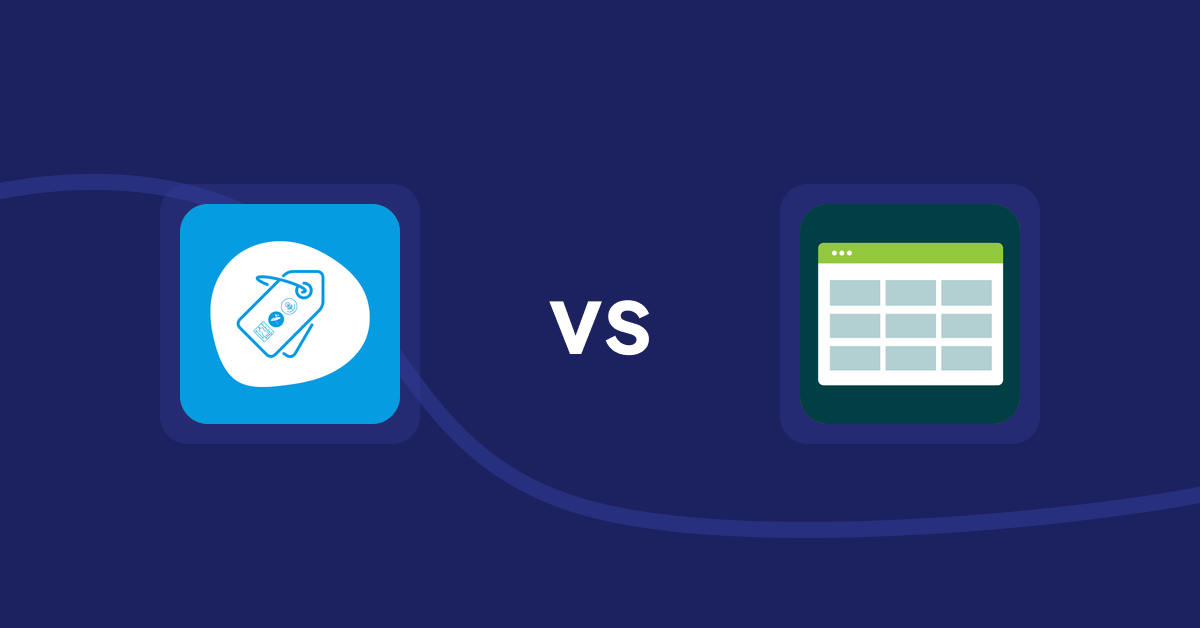 Shopify Product Display Apps: Extendons Product Tag Images vs Product Table
