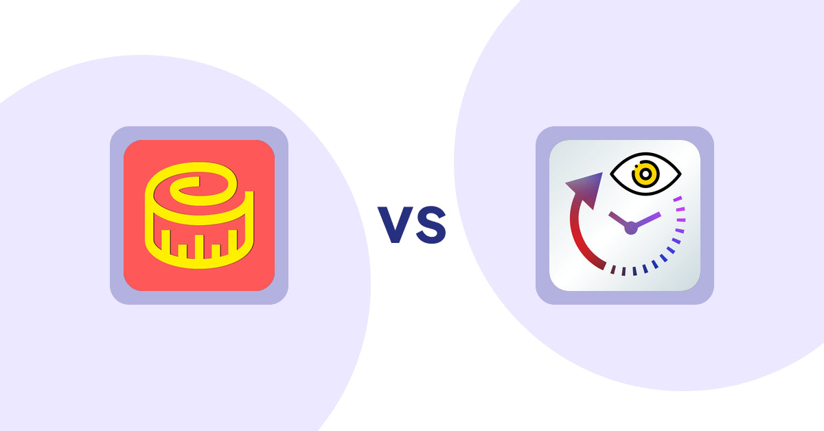 Shopify Product Display Apps: Snake Size Chart & Size Guide vs JustViewed ‑ Recently Products