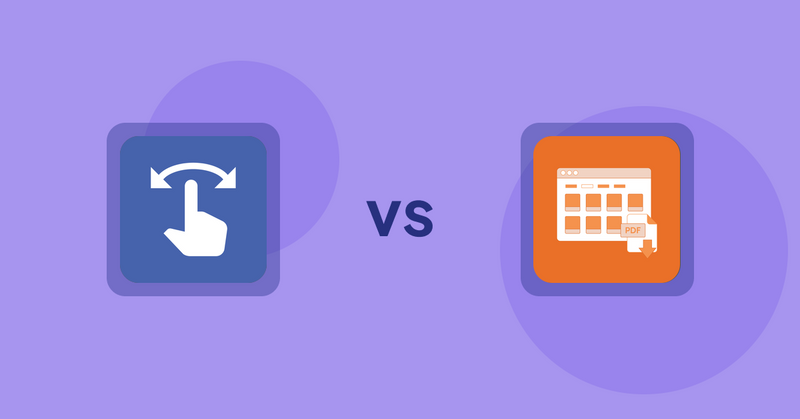 Shopify Product Display Apps: HypeSwipe: Swipes to Sales vs Meetanshi PDF Product Catalog