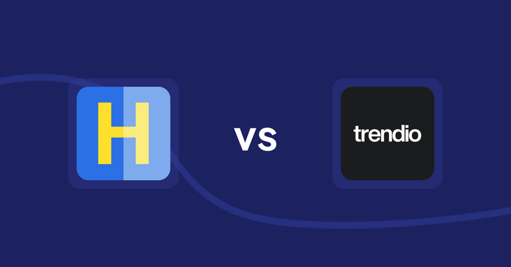 Shopify Product Display Apps: HiVar: Hide Sold Out Variants vs. Trendio