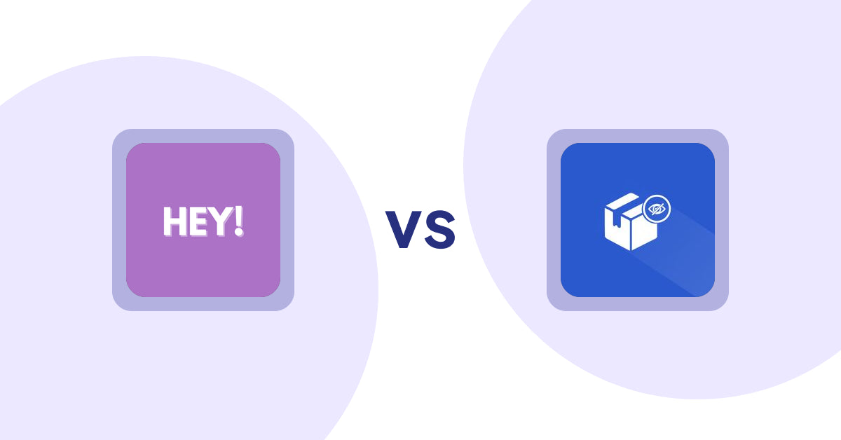 Shopify Product Display Apps: Hey! Product Page Banner & Text vs. Addify ‑ Hide Products