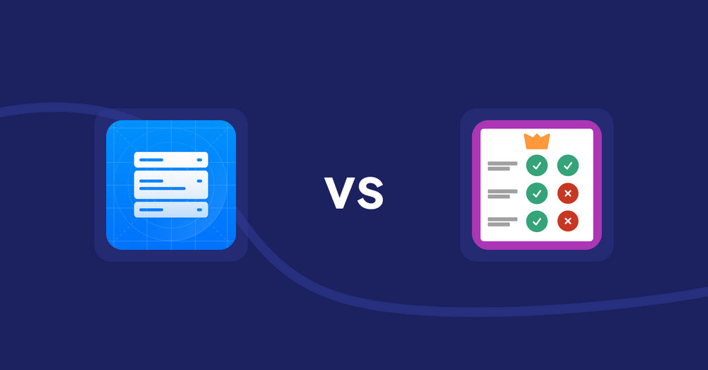 Shopify Product Display Apps: EasySlide Accordion Tabs & FAQ vs Pretty Comparison Tables