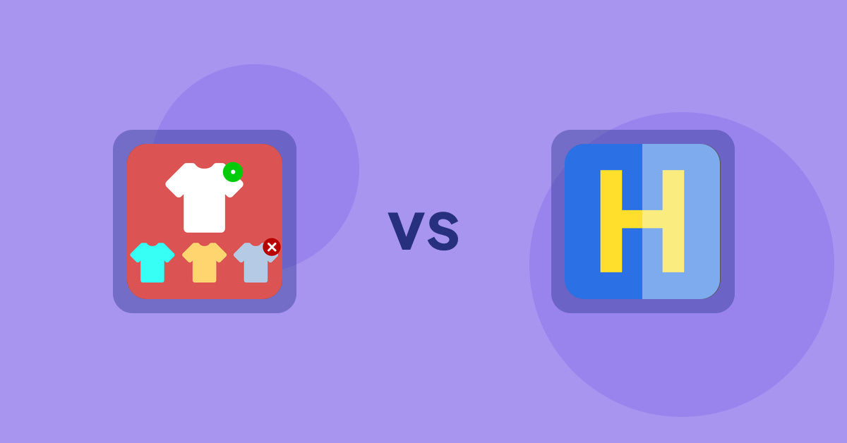 Shopify Product Display Apps: ST: Product & Collection Sort vs HiVar: Hide Sold Out Variants