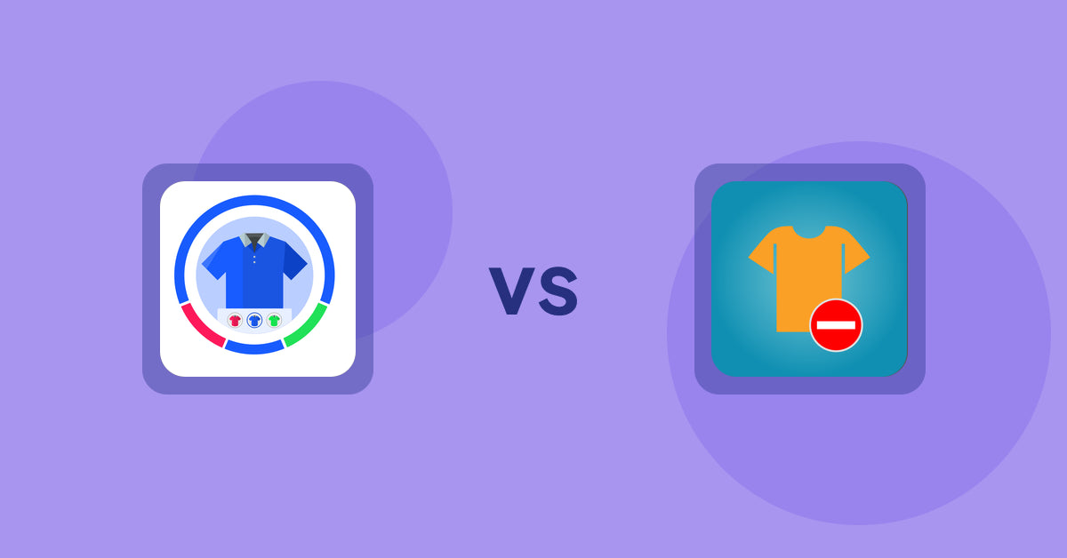 Shopify Product display Apps: EVS ‑ Easy Variation Swatches vs Products Unavailable