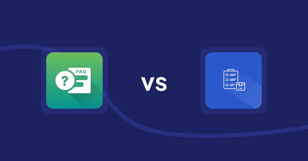Shopify Product Display Apps: FAQ Expert: Product FAQ vs Addify ‑ Products Table List