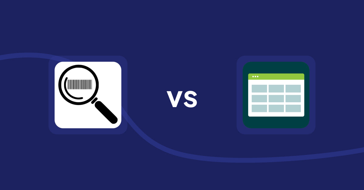 Shopify Product Display Apps: ScanZ ‑ Find and Import Easy vs Product Table