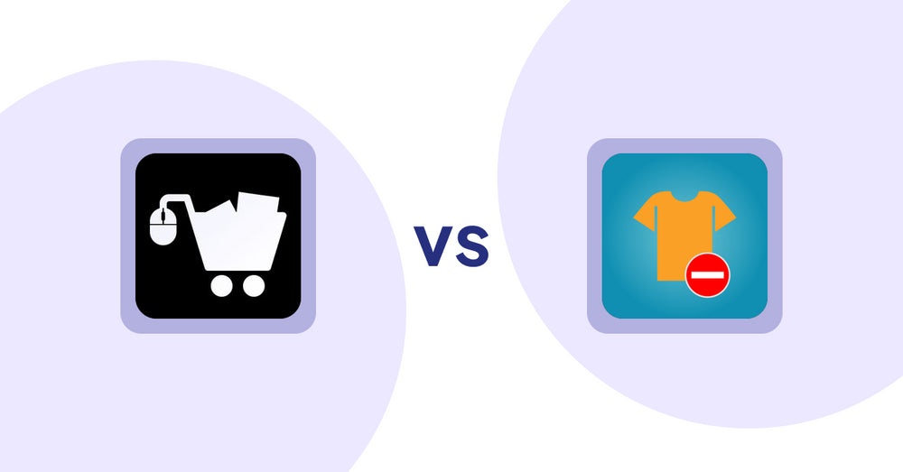 Shopify Product Display Apps: LM Add To Cart Sticky vs Products Unavailable