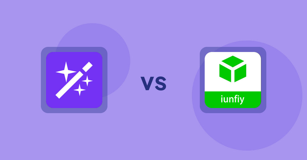 Shopify Product Display Apps: Magi ‑ AI Write Description vs iunfiy • Related Products