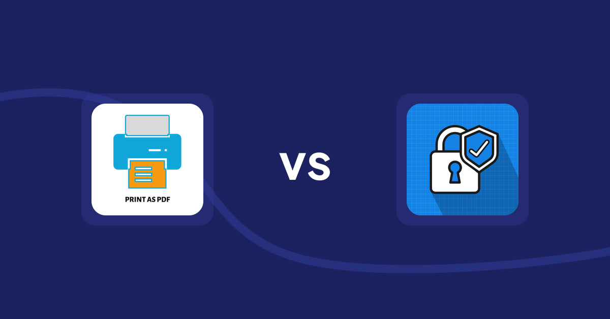Shopify Product Display Apps: LitPDP ‑ Print as PDF vs B2B Essential Locks