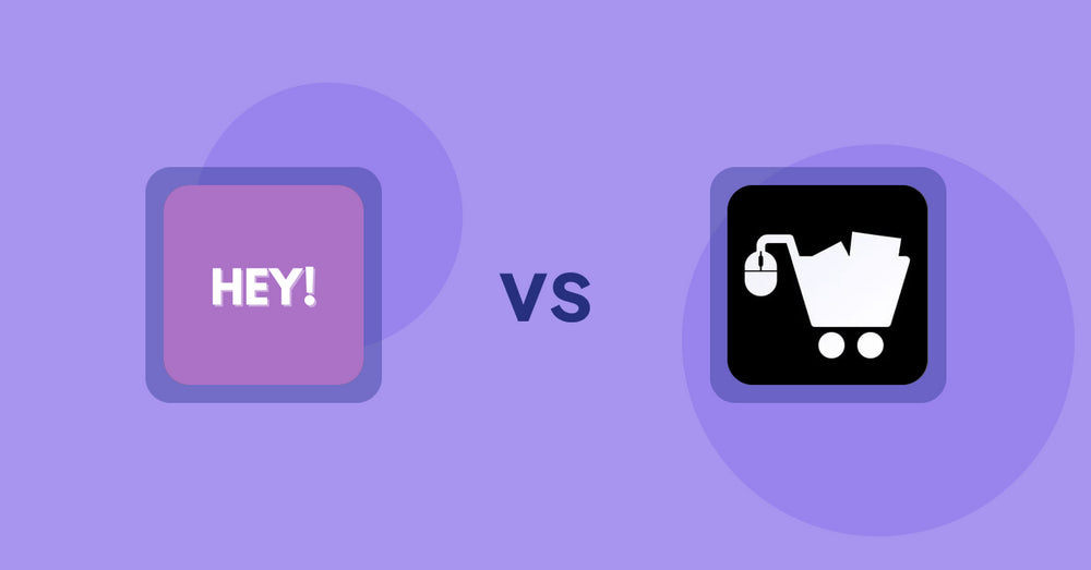 Shopify Product Display Apps: Hey! Product Page Banner & Text vs. LM Add To Cart Sticky