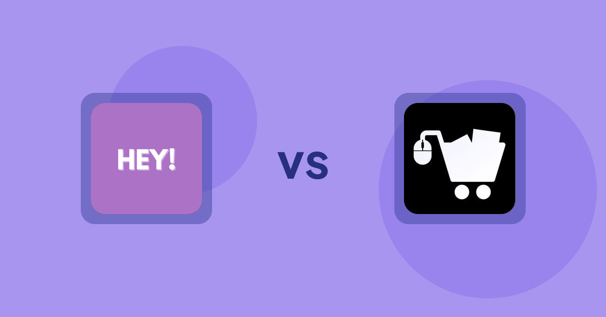 Shopify Product Display Apps: Hey! Product Page Banner & Text vs. LM Add To Cart Sticky