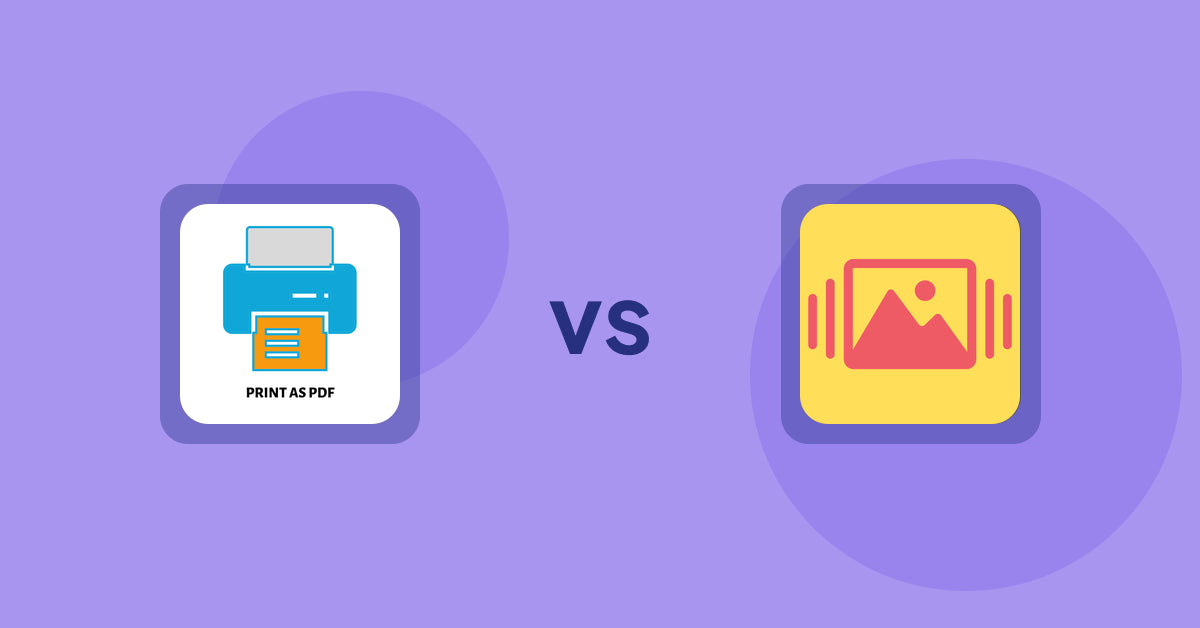 Shopify Product Display Apps: LitPDP ‑ Print as PDF vs Slidy Testimonial Carousel