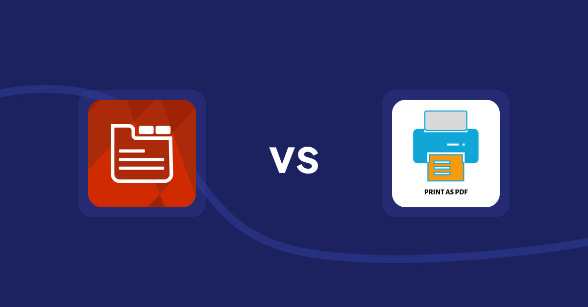 Shopify Product Display Apps: Tabs: SEO Product Tabs with AI vs LitPDP ‑ Print as PDF