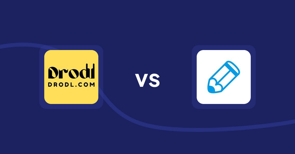 Shopify Product Display Apps: Drodl: Hide SoldOut Products vs. Writer Sofia