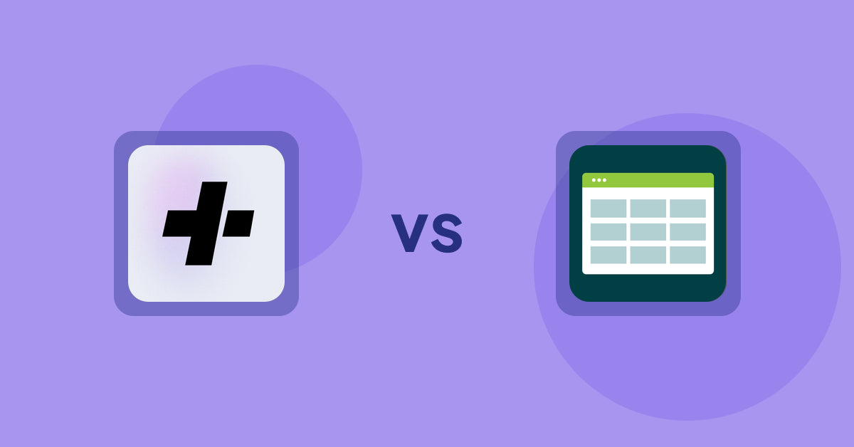 Shopify Product Display Apps: Details+ Specifications Table vs Product Table