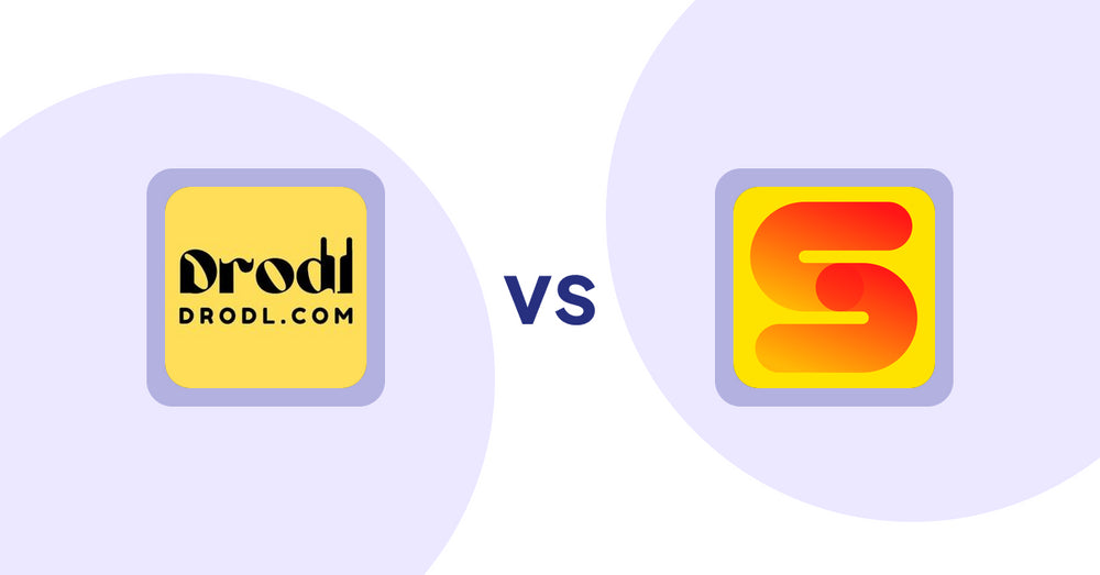 Shopify Product Display Apps: Drodl: Hide SoldOut Products vs ST: Inventory & Sold Count pro