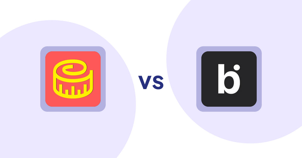 Shopify Product Display Apps: Snake Size Chart & Size Guide vs. bitAI: Advance Sort Collection