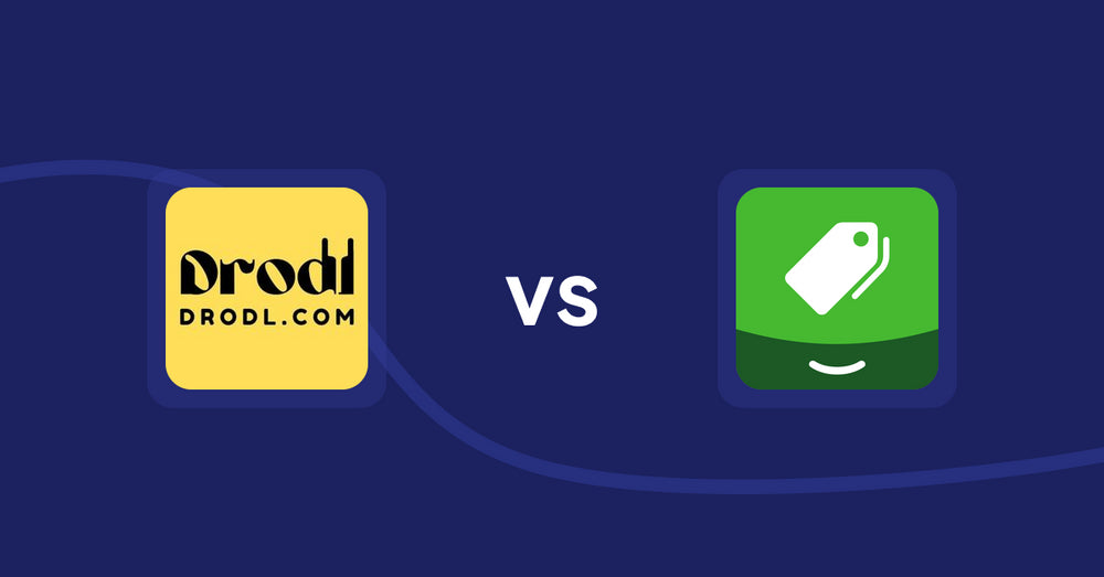 Shopify Product Display Apps: Drodl: Hide SoldOut Products vs. VIBE Shoppable Instagram Feed