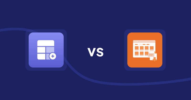 Shopify Product Display Apps: Eazy Specification Tags Table vs Meetanshi PDF Product Catalog