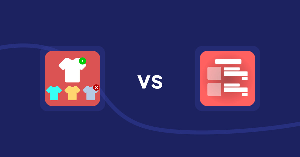 Shopify Product Display Apps: ST: Product & Collection Sort vs Menulog
