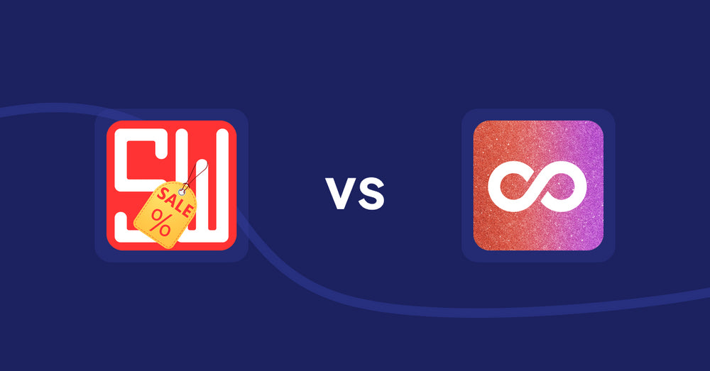 Shopify Product Display Apps: Super Watermarks ‑ Badges vs Infinite Scroll Pro