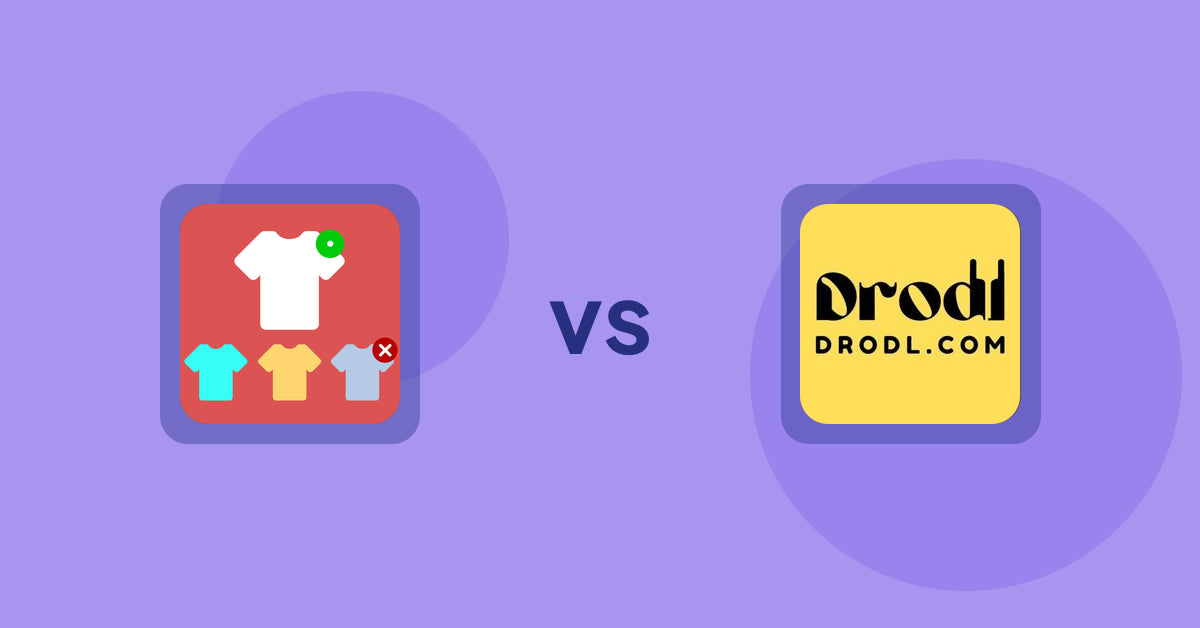 Shopify Product Display Apps: ST: Product & Collection Sort vs. Drodl: Hide SoldOut Products