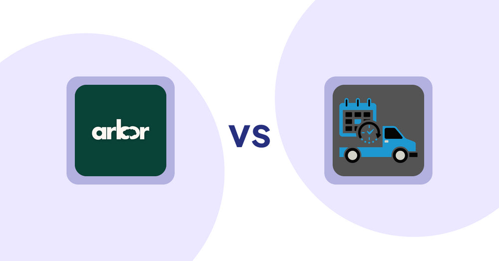 Shopify Product Display Apps: Arbor ― Carbon Transparency vs H3 Estimated Delivery