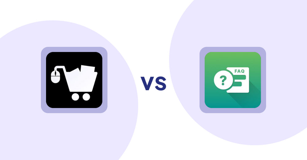 Shopify Product display Apps: LM Add To Cart Sticky vs FAQ Expert: Product FAQ