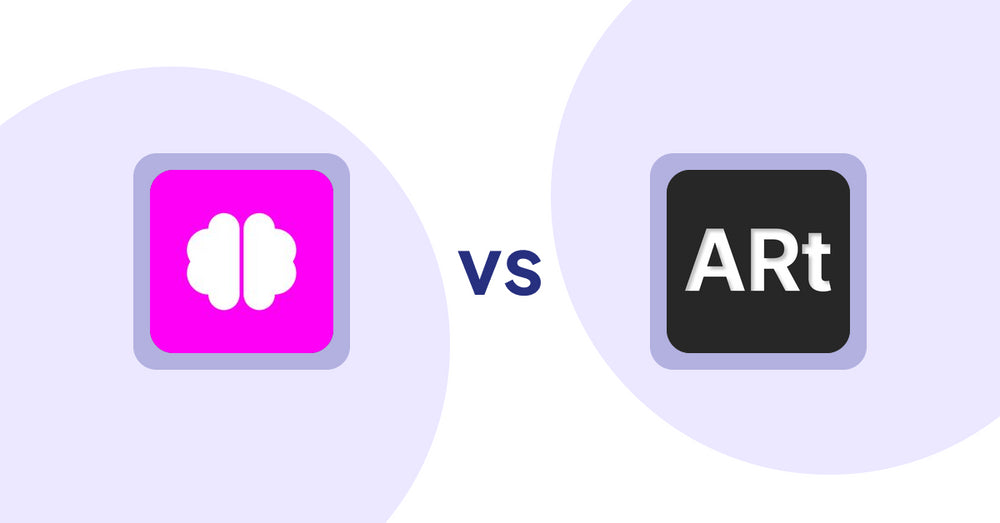 Shopify Product Display Apps: Brainy: AI SEO & Content Boost vs. Wall Art Viewer AR