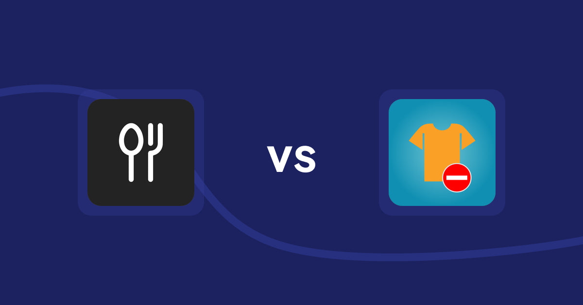 Shopify Product Display Apps: ServeUp ‑ Restaurant Menu vs Products Unavailable