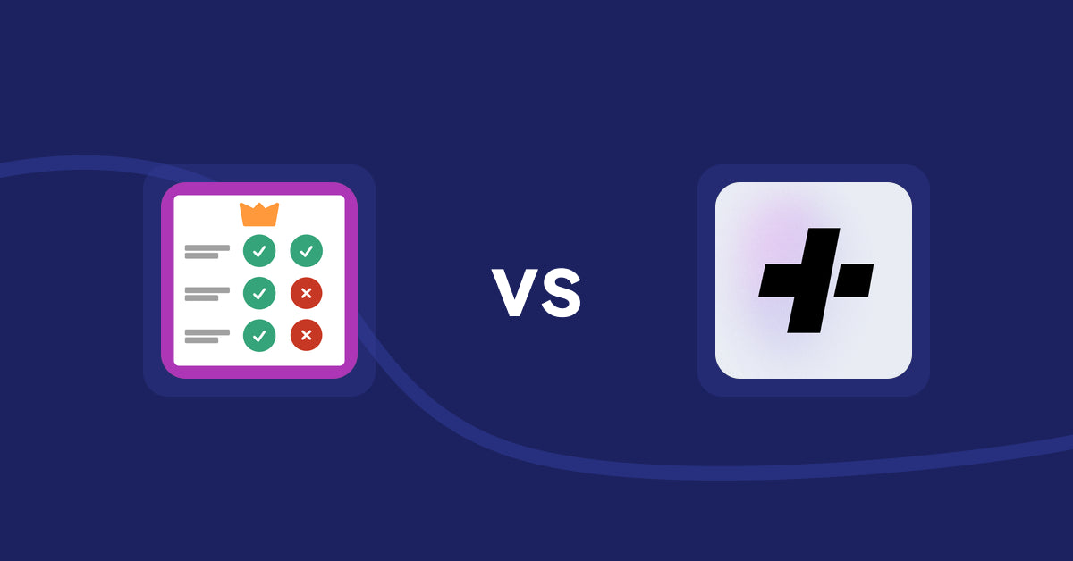 Shopify Product Display Apps: Pretty Comparison Tables vs Details+ Specifications Table