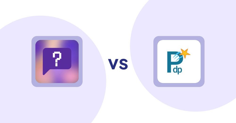 Shopify Product Display Apps: FAQbucket ‑ Help Center & FAQ vs PDP Star