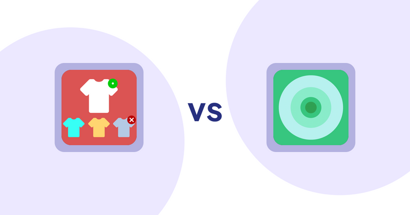 Shopify Product Display Apps: ST: Product & Collection Sort vs Hey!Scarcity Low Stock Counter