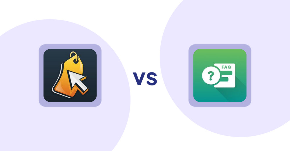 Shopify Product Display Apps: Iconic: Product Features vs. FAQ Expert: Product FAQ