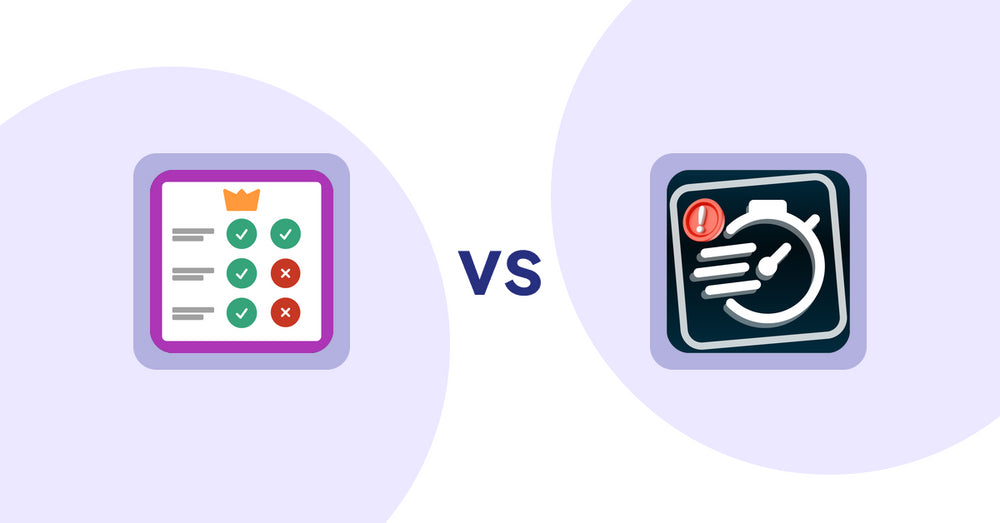 Shopify Product Display Apps: Pretty Comparison Tables vs. Urgency! Low Stock Counter