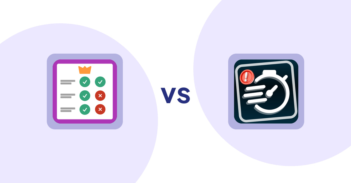 Shopify Product Display Apps: Pretty Comparison Tables vs. Urgency! Low Stock Counter