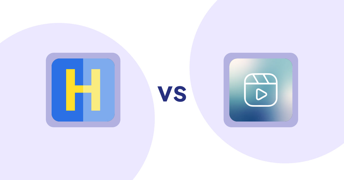 Shopify Product Display Apps: HiVar: Hide Sold Out Variants vs. Reelify ‑ Shoppable Reel Video