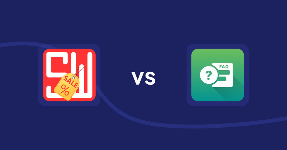 Shopify Product Display Apps: Super Watermarks ‑ Badges vs FAQ Expert: Product FAQ