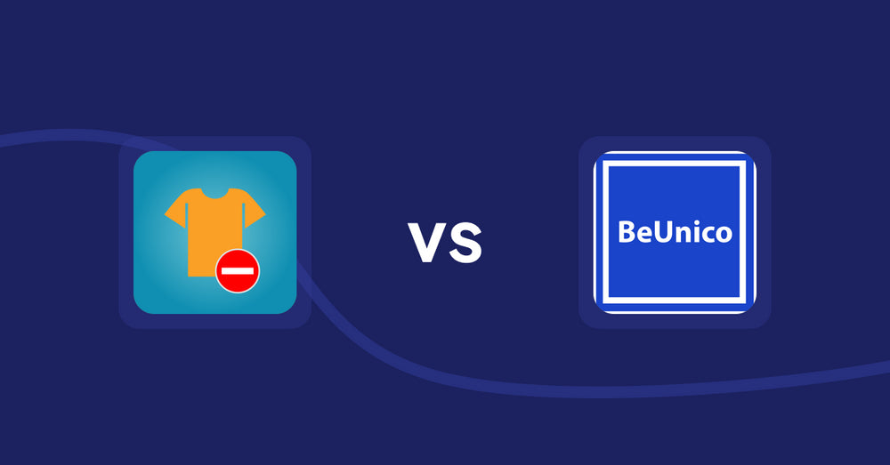 Shopify Product Display Apps: Products Unavailable vs BeUnico