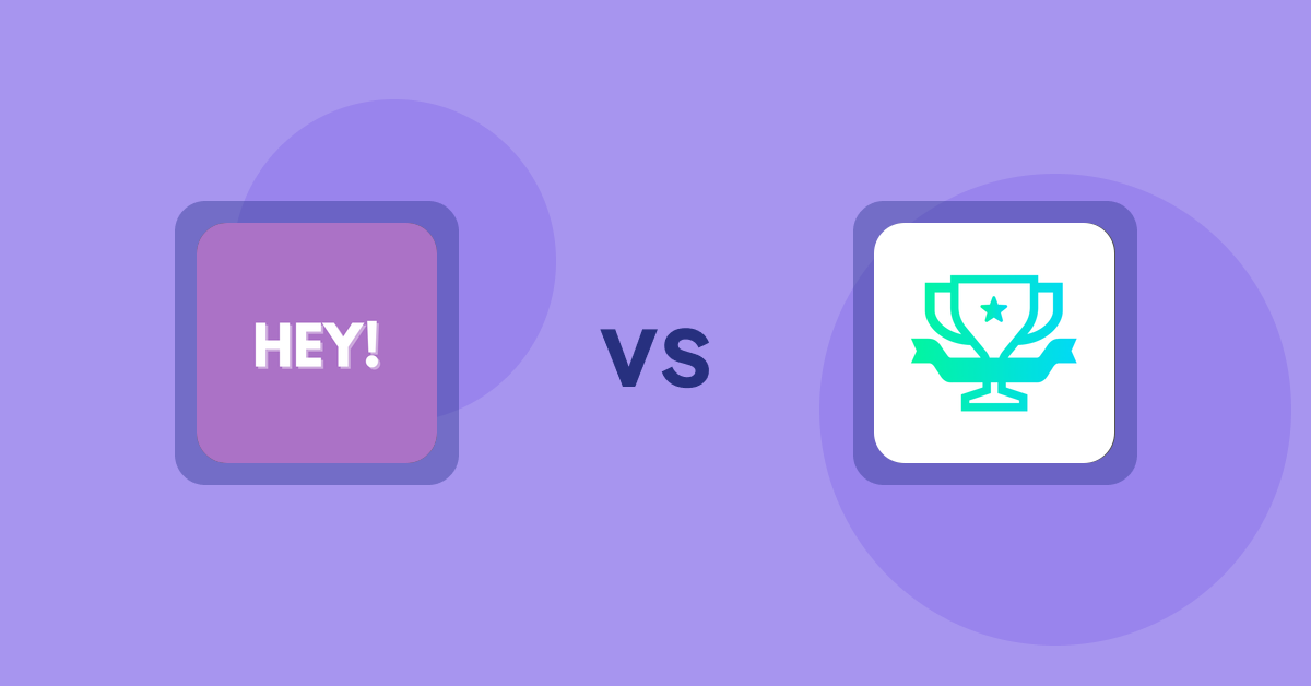 Shopify Product Display Apps: Hey! Product Page Banner & Text vs. らくらくランキング表示アプリ｜リテリア Ranking