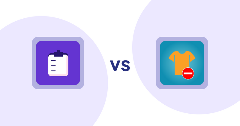 Shopify Product Display Apps: WSH Order Form & ReOrder vs. Products Unavailable