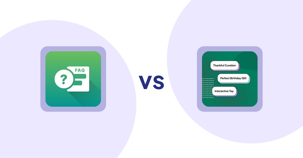 Shopify Product Display Apps: FAQ Expert: Product FAQ vs FeatureFrame ‑ Pretty Product