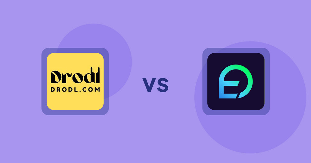 Shopify Product Display Apps: Drodl: Hide SoldOut Products vs EasyDisplay: Product Showcase