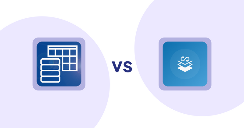 Shopify Metafield Apps: TablePress ‑ Data Tables vs Seota In/Out Meta Data