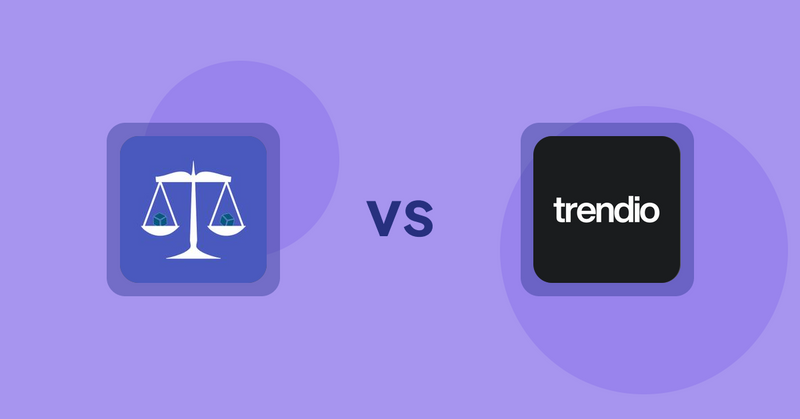 Shopify Product Display Apps: Equate ‑ Product Compare vs Trendio