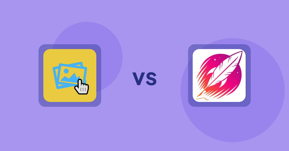 Shopify Product Display Apps: Singleton | Second Image Hover vs Wordsmith: Content Generator