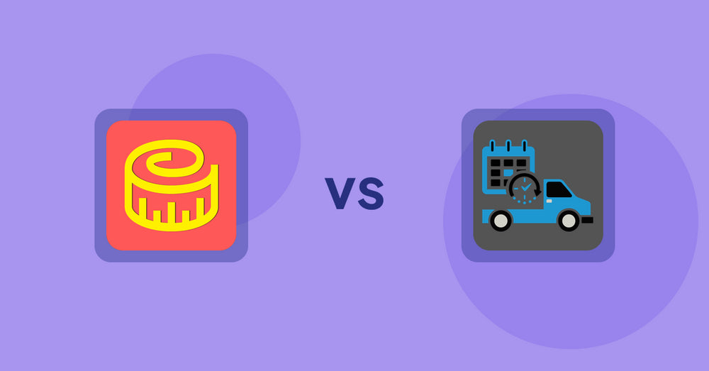 Shopify Product Display Apps: Snake Size Chart & Size Guide vs H3 Estimated Delivery