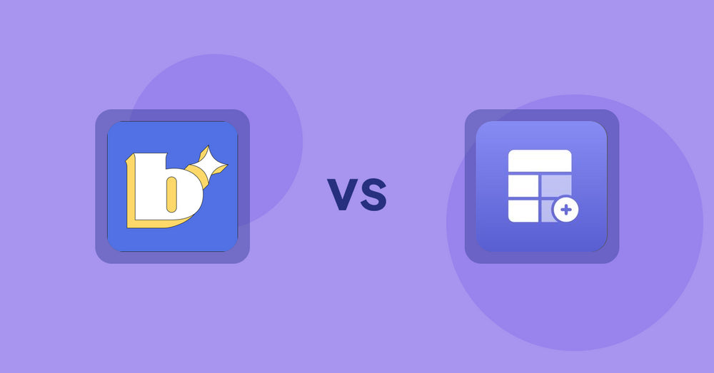 Shopify Product Display Apps: Because: CRO + Personalization vs Eazy Specification Tags Table