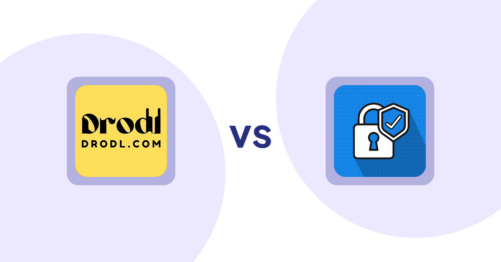 Shopify Product Display Apps: Drodl: Hide SoldOut Products vs B2B Essential Locks
