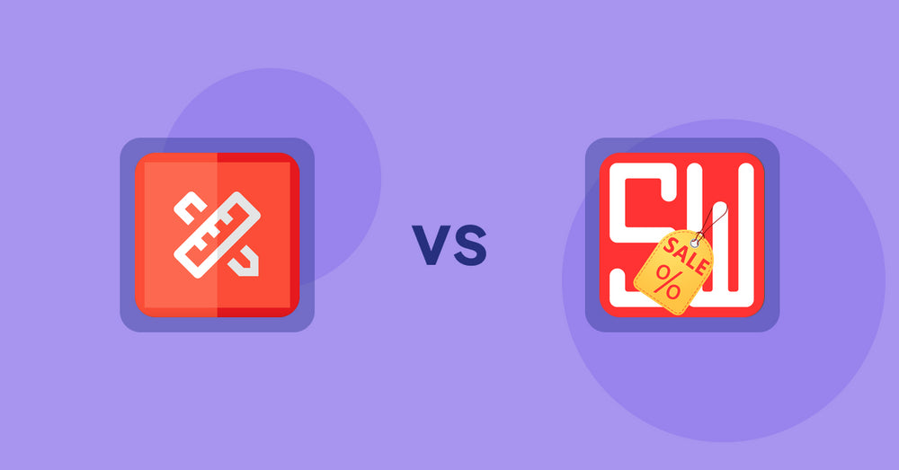 Shopify Product Display Apps: RT: Size Chart, Size Guide vs Super Watermarks ‑ Badges